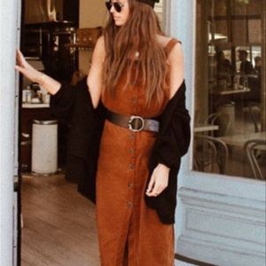 UO Cordelia Corduroy Midi Dress